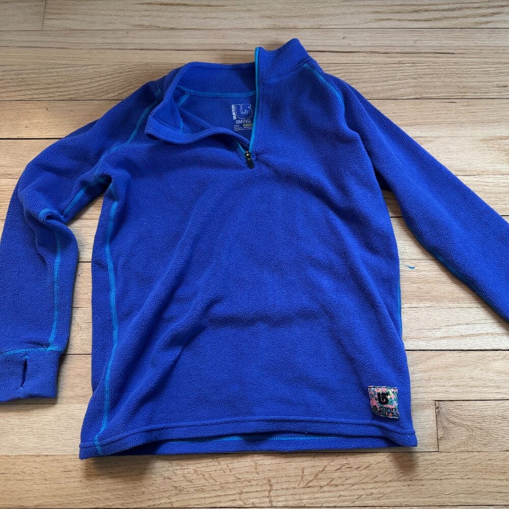 Burton Small Kids Blue Half-Zip Fleece